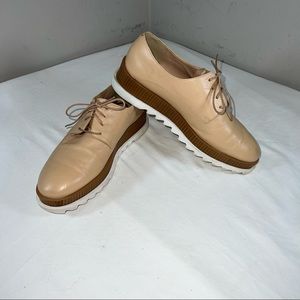 Treasure & Bond Platform Taupe Derby Women Shoes Size 8M